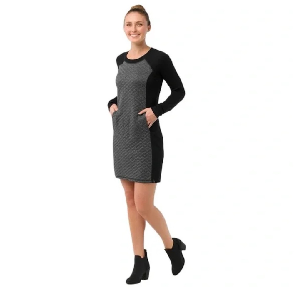 Smartwool Women's Diamond Peak Quilted Dress Gray/Black size M